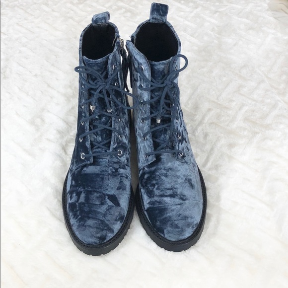 NWOT Rebecca Minkoff Blue Velvet Gerry Boots - Picture 4 of 7